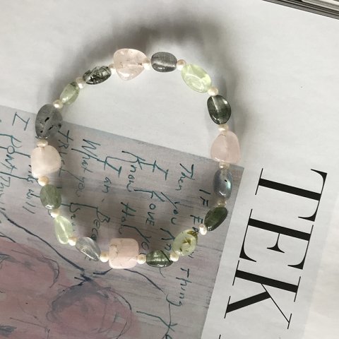 Prehnit Doğal Taş Bileklik