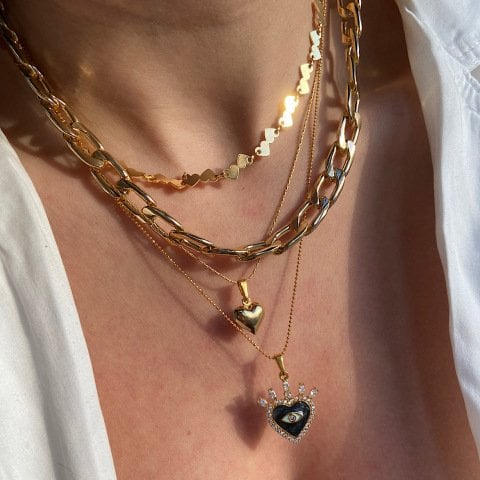 Twin Heart Kalp Kolye