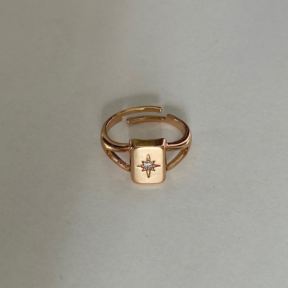 Zirkon Taşlı Kutup Yıldızı Yüzük