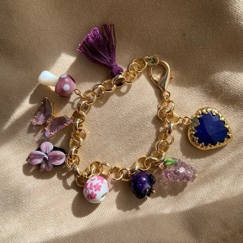 Lila Charm Bileklik