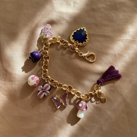 Lila Charm Bileklik