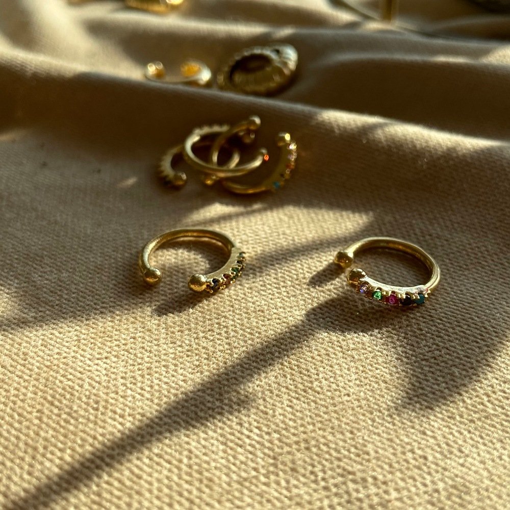 Earcuff İnce Zirkon Taşlı