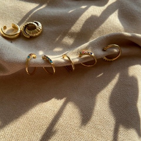 Earcuff İnce Zirkon Taşlı