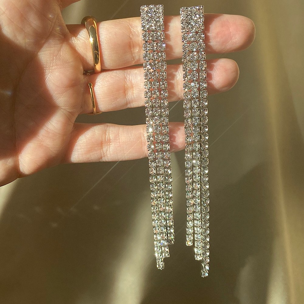 Night Triple Long Küpe