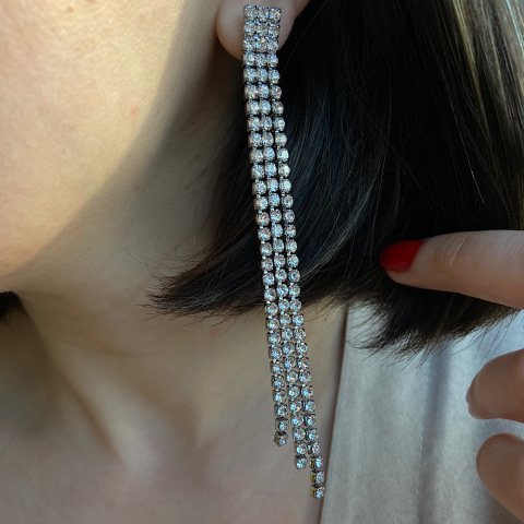 Night Triple Long Küpe