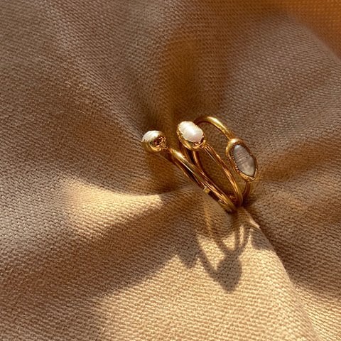Pearls in Orbit İnci Yüzük
