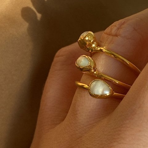 Pearls in Orbit İnci Yüzük