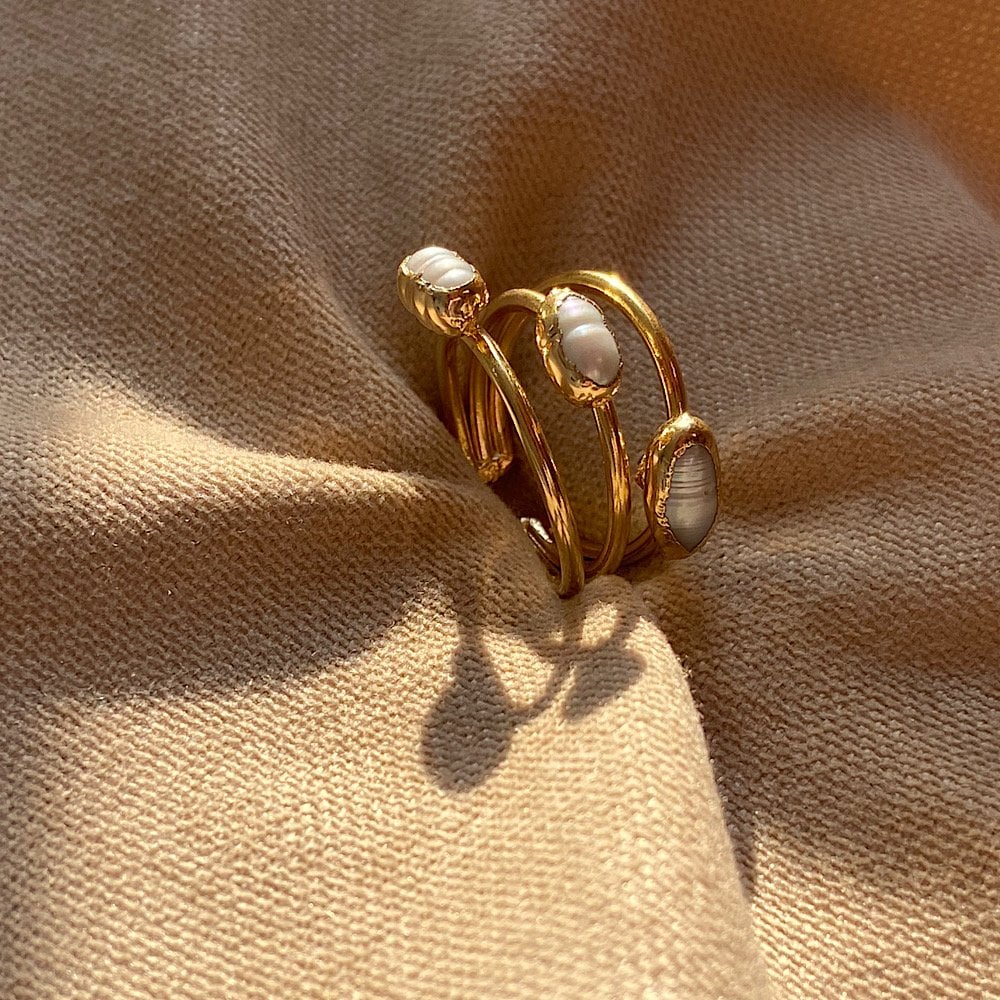 Pearls in Orbit İnci Yüzük