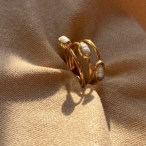 Pearls in Orbit İnci Yüzük