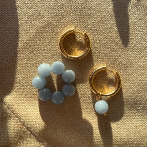 Blue Stone Doğal Taş Küpe