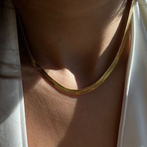 Kalın İtalyan Hasır Zincir Kolye