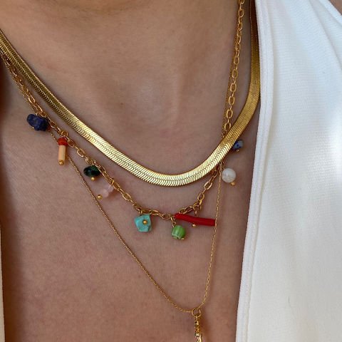 Kalın İtalyan Hasır Zincir Kolye