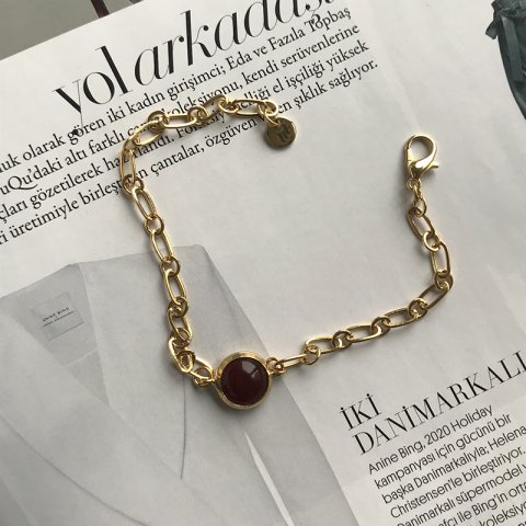 Minimal Akik Taşı Bileklik