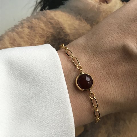 Minimal Akik Taşı Bileklik