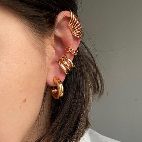 EarCuff Mini Zincir Küpe