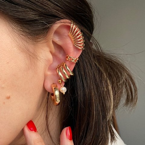 EarCuff Mini Zincir Küpe