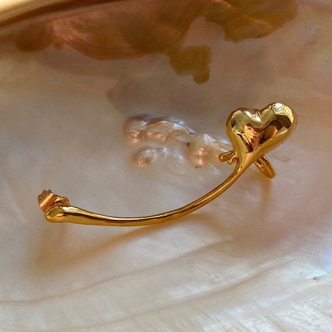 EarCuff Kuyruklu Kalp Küpe