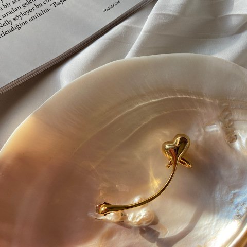 EarCuff Kuyruklu Kalp Küpe