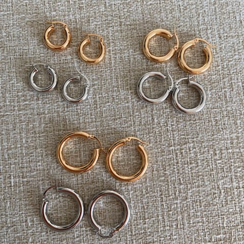 Küçük Basic Bold Halka Küpe