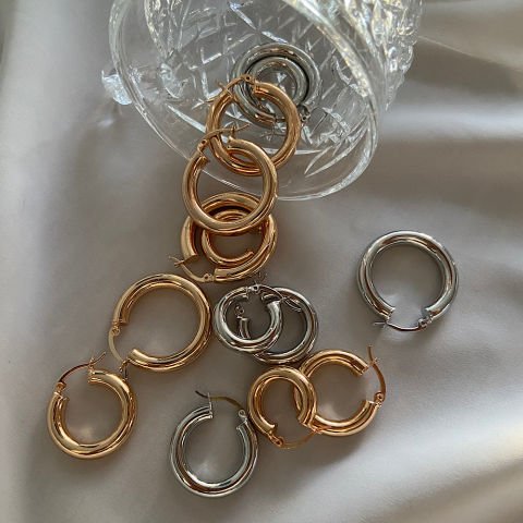 Küçük Basic Bold Halka Küpe