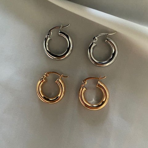 Küçük Basic Bold Halka Küpe