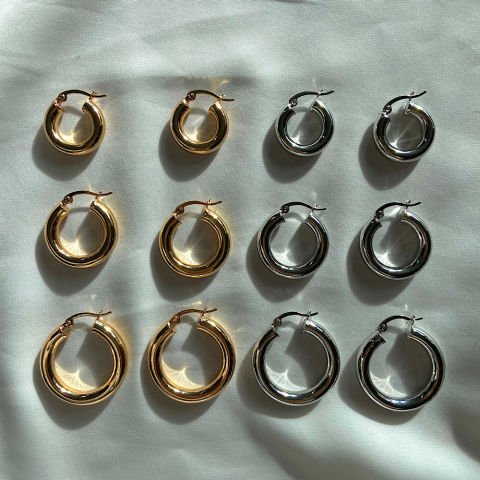Orta Basic Bold Halka Küpe