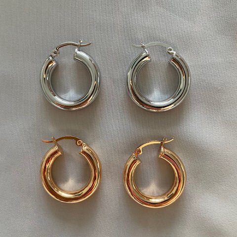 Orta Basic Bold Halka Küpe