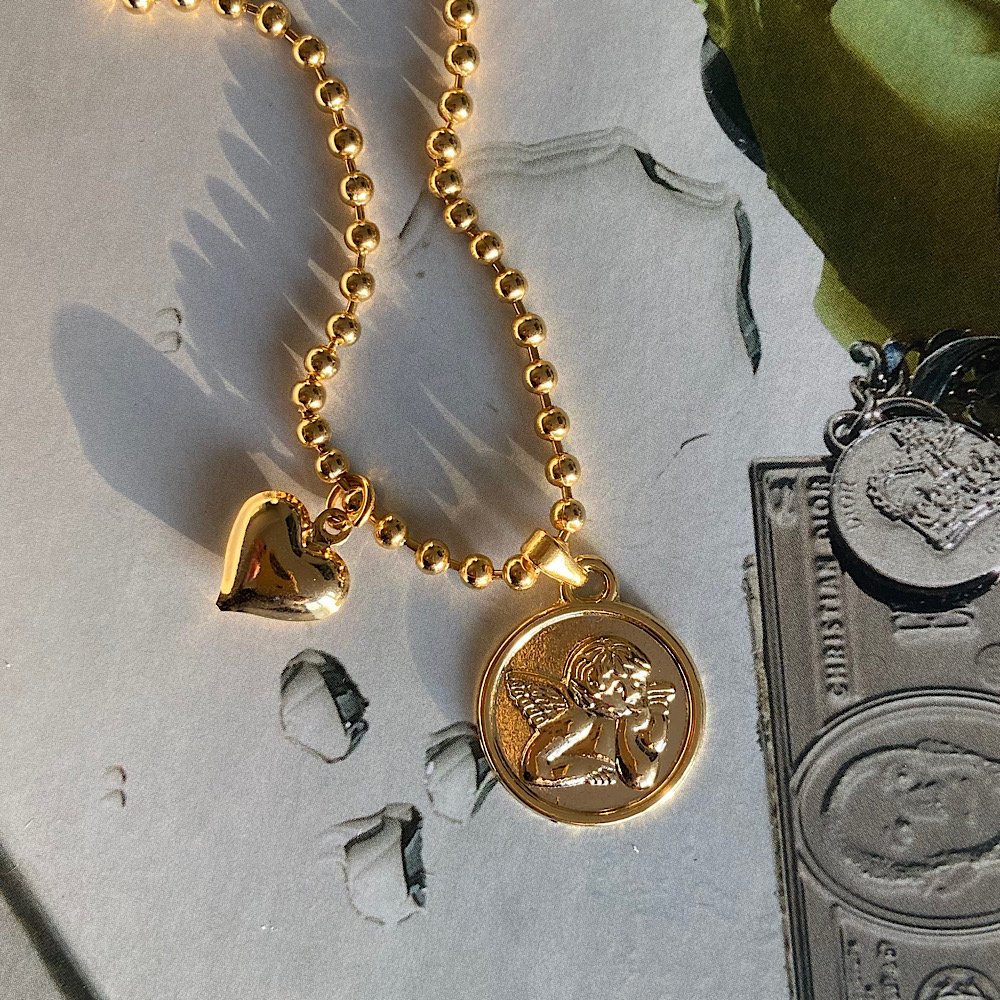 Angel Heart Madalyon Kolye