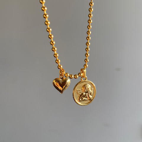 Angel Heart Madalyon Kolye
