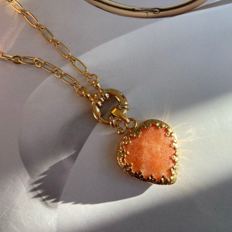 Karnelyan Akik Vintage Kolye