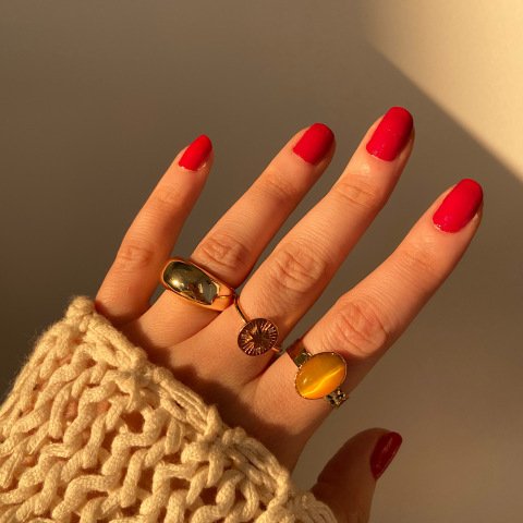 Sarı Kedi Gözü Yüzük