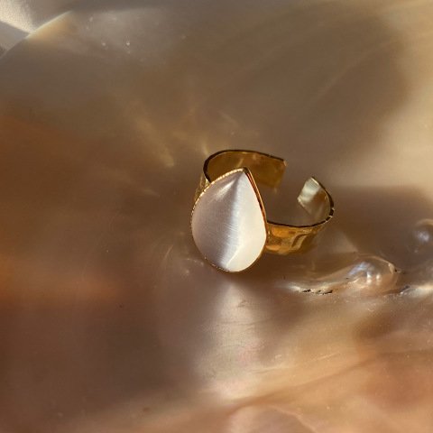 Damla Kedi Gözü Yüzük Kalın