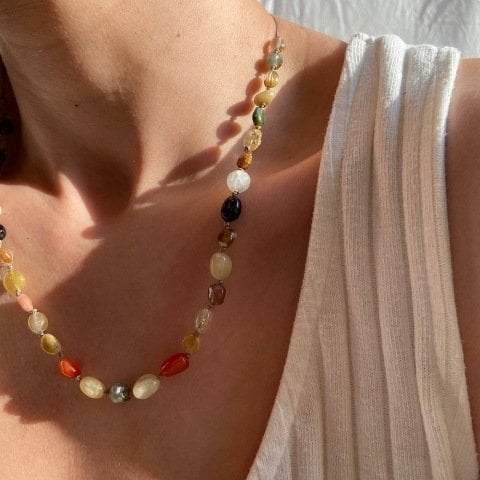 Gaia Toprak Element Doğal Taş Kolye