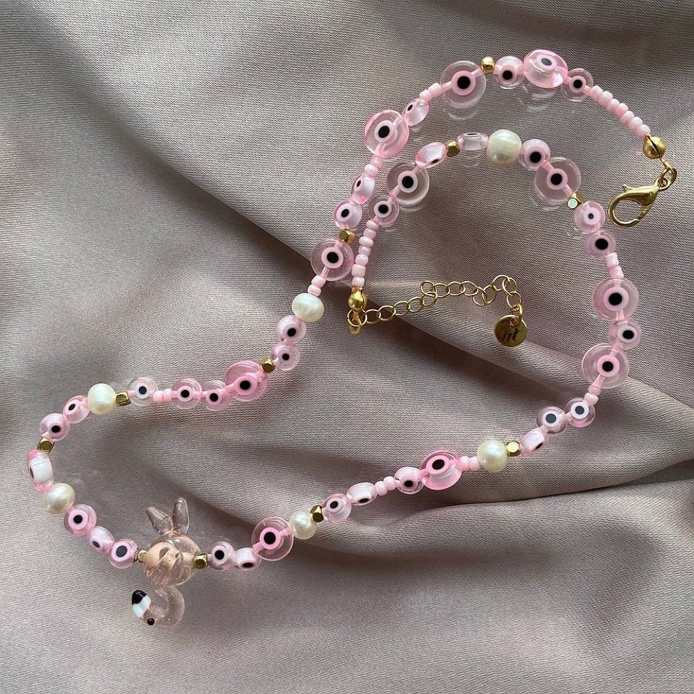 Flamingo Evil Eye Kolye