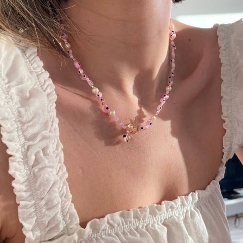 Flamingo Evil Eye Kolye