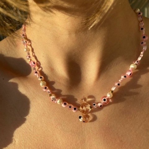 Flamingo Evil Eye Kolye