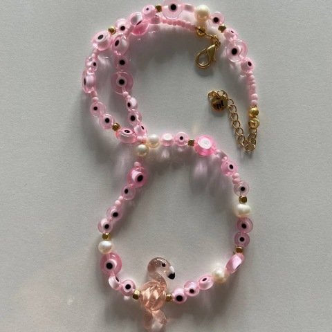 Flamingo Evil Eye Kolye