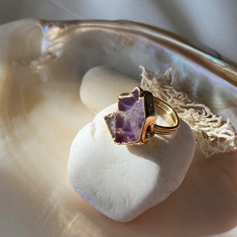 Ametist Kristali Yüzük