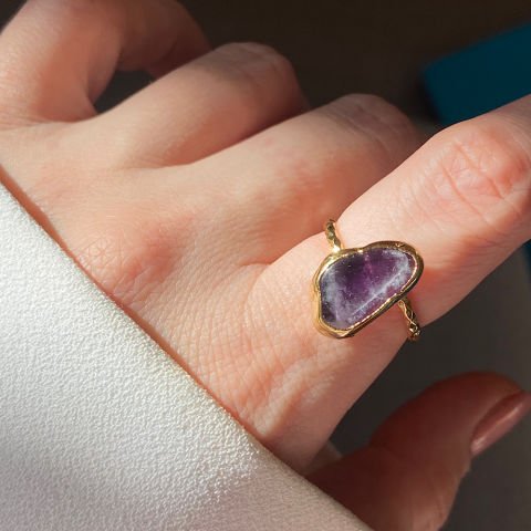 Purple Drop Ametist Yüzük