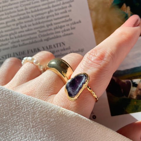 Purple Drop Ametist Yüzük
