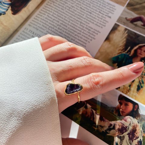 Purple Drop Ametist Yüzük