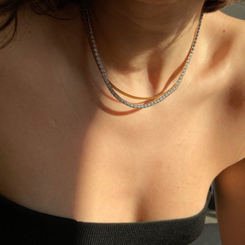 Su Yolu Fine Cut Taş Kolye