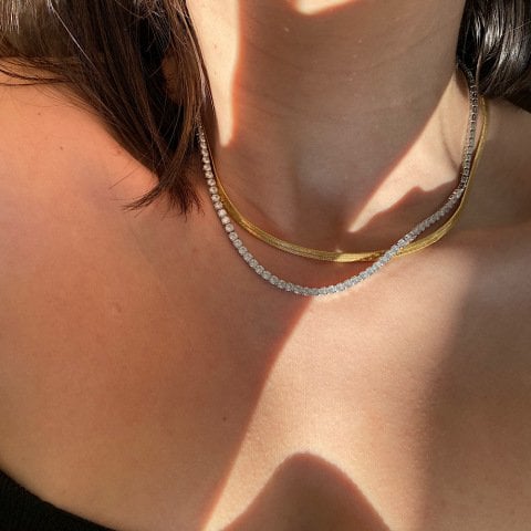 Su Yolu Fine Cut Taş Kolye