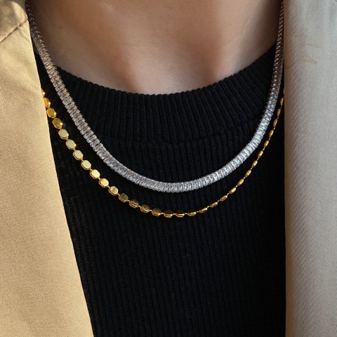 Baget Taş Su Yolu Fine Cut Kolye