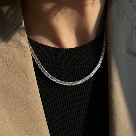 Baget Taş Su Yolu Fine Cut Kolye