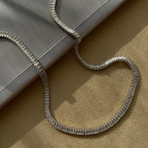 Baget Taş Su Yolu Fine Cut Kolye