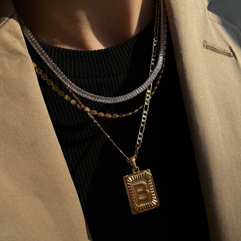 Baget Taş Su Yolu Fine Cut Kolye