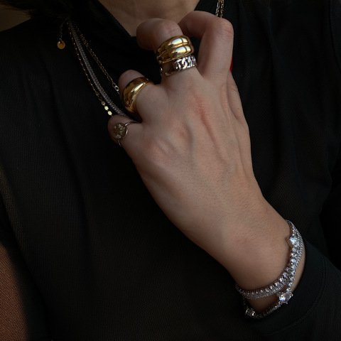 Kalpli Su Yolu Fine Cut Taş Bileklik