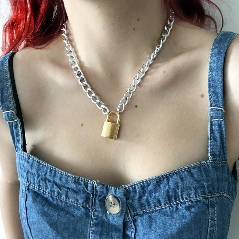 Büyük Asma Kilit Kolye