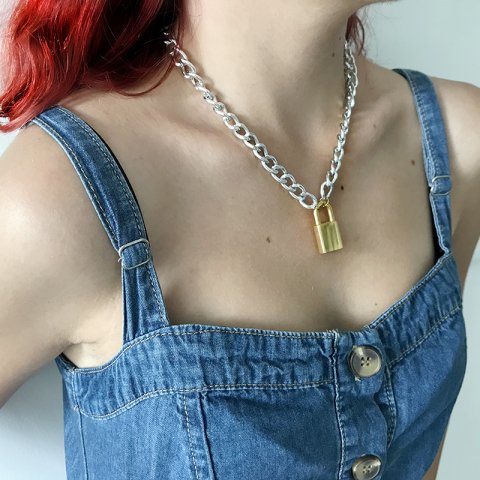 Büyük Asma Kilit Kolye